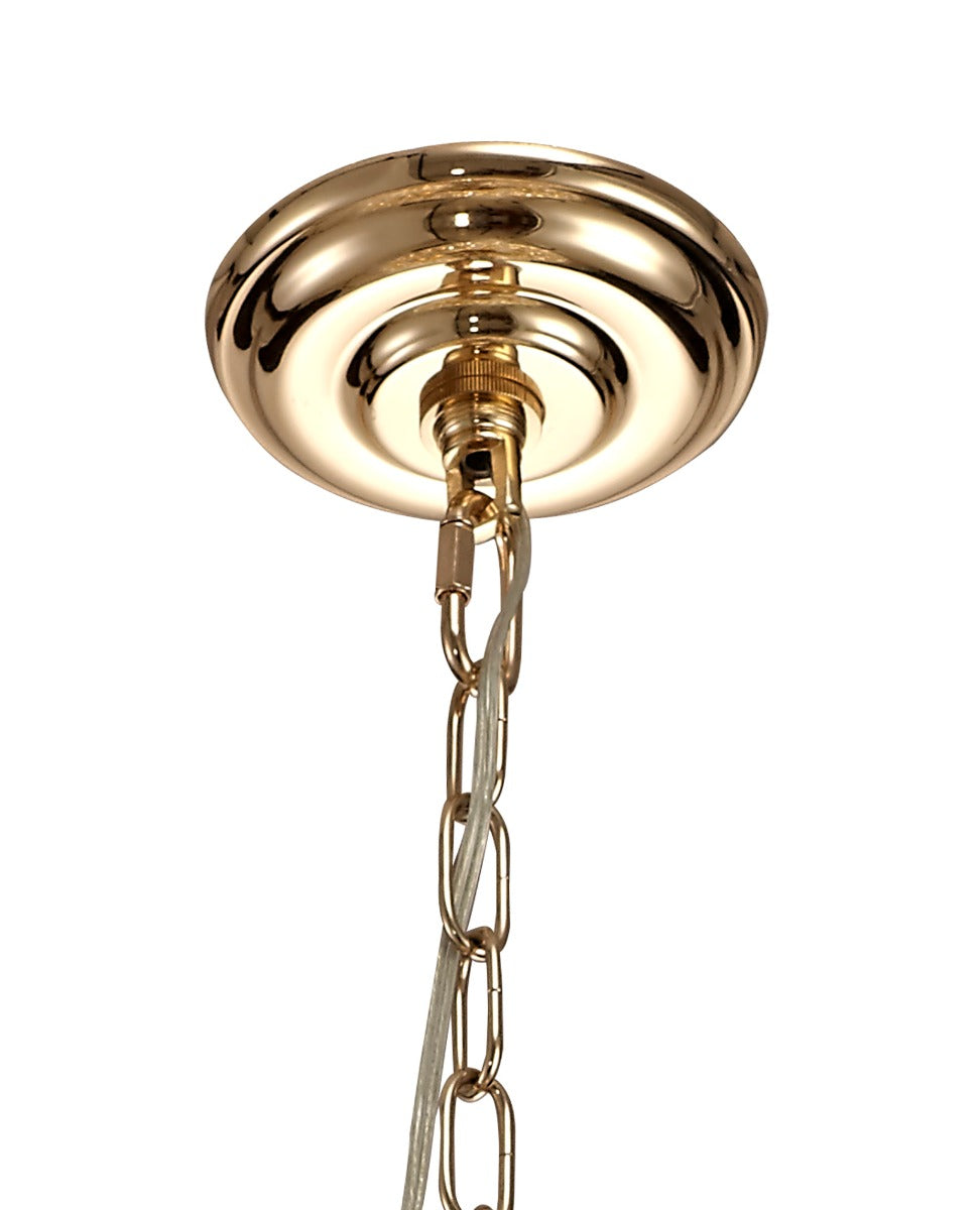 Diyas Coniston 6 Light Medium Pendant Light in Gold with Crystal