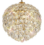 Diyas Coniston 6 Light Medium Pendant Light in Gold with Crystal