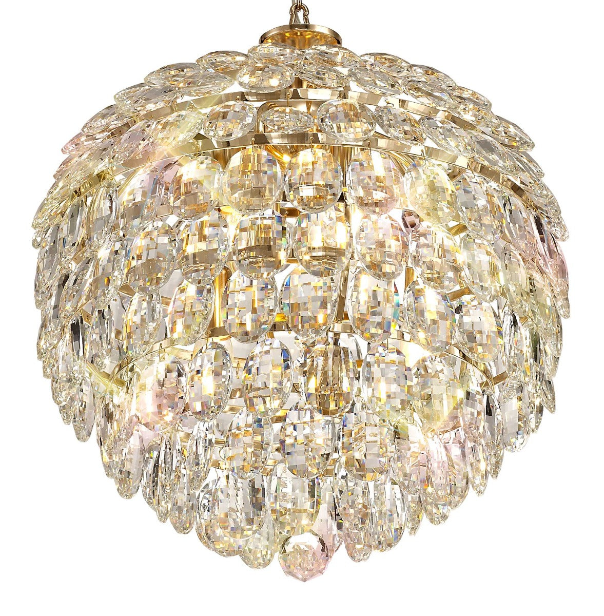 Diyas Coniston 6 Light Medium Pendant Light in Gold with Crystal