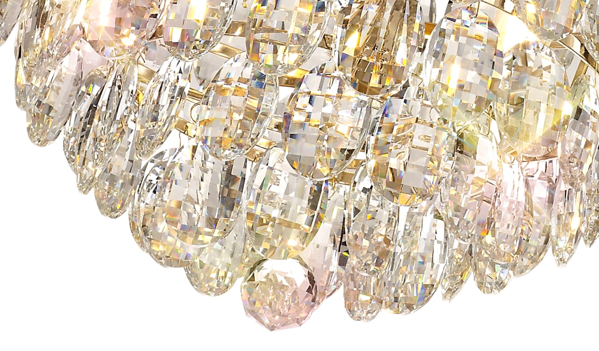 Diyas Coniston 6 Light Medium Pendant Light in Gold with Crystal