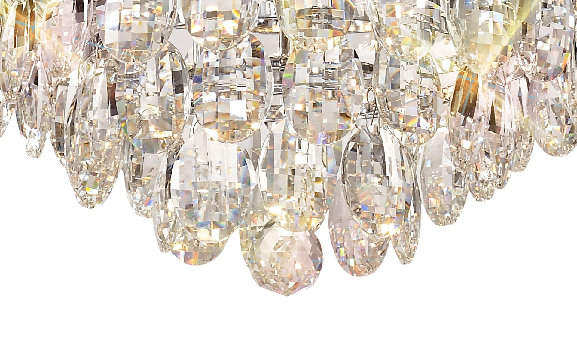 Diyas Coniston 6 Light Medium Pendant Light in Polished Chrome with Crystal