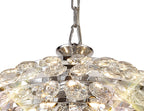 Diyas Coniston 6 Light Medium Pendant Light in Polished Chrome with Crystal