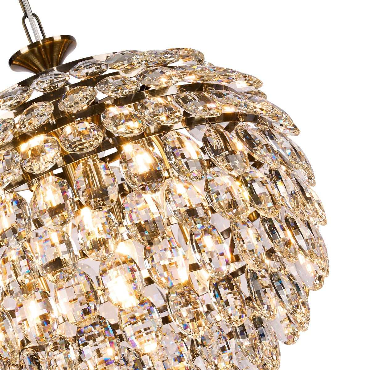 Diyas Coniston 6 Light Pendant Light in Antique Brass