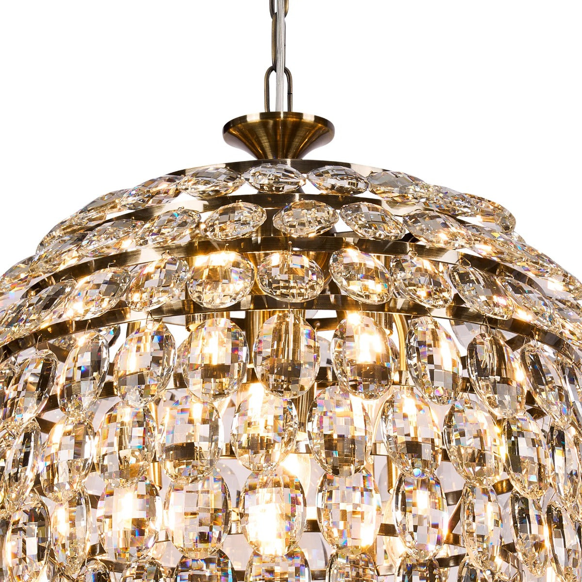Diyas Coniston 6 Light Pendant Light in Antique Brass