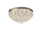 Diyas Coniston 6 Light Round Flush Ceiling Light in Polished Chrome with Crystal