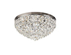 Diyas Coniston 6 Light Round Flush Ceiling Light in Polished Chrome with Crystal