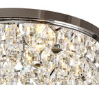 Diyas Coniston 6 Light Round Flush Ceiling Light in Polished Chrome with Crystal