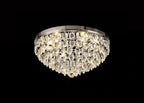 Diyas Coniston 6 Light Round Flush Ceiling Light in Polished Chrome with Crystal