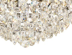 Diyas Coniston 6 Light Round Flush Ceiling Light in Polished Chrome with Crystal