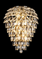 Diyas Coniston 6 Light Tall Wall Light in Antique Brass IP44