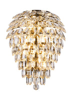 Diyas Coniston 6 Light Tall Wall Light in Antique Brass IP44