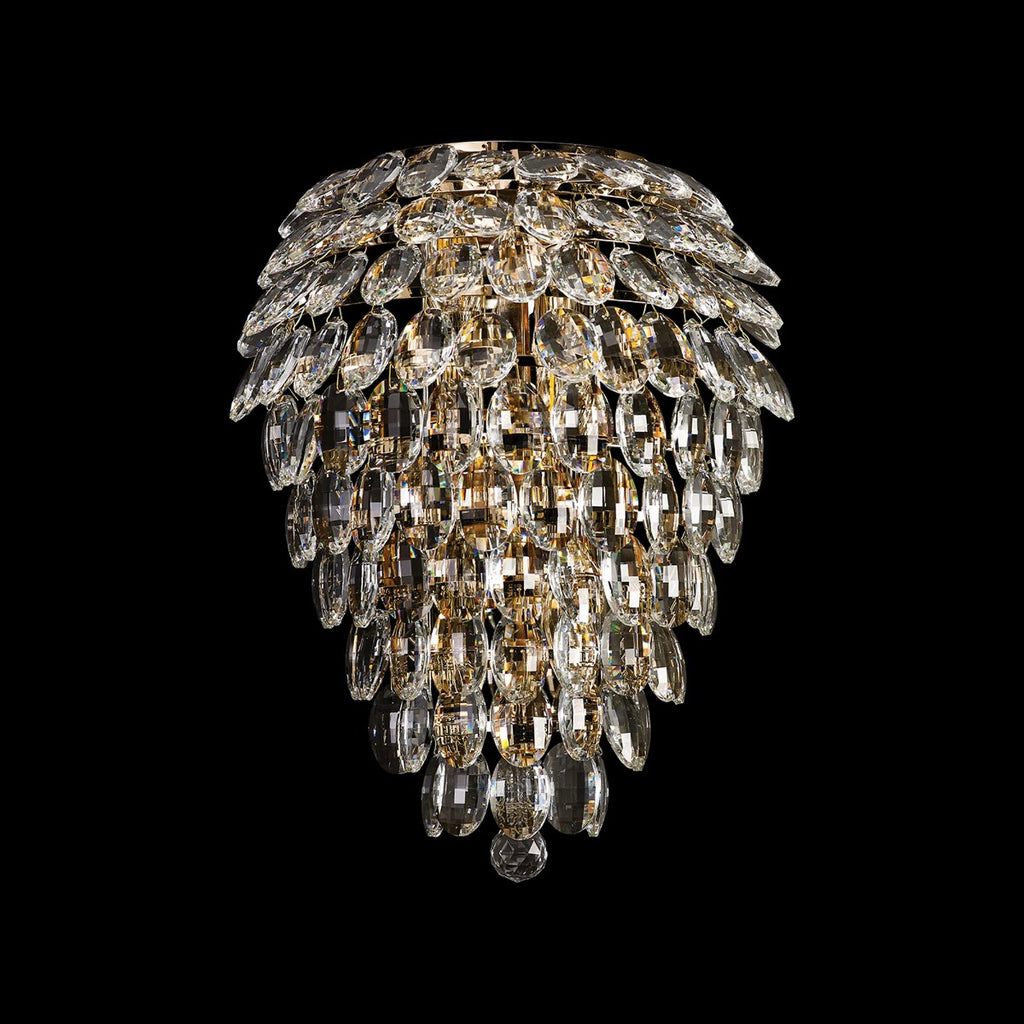 Diyas Coniston 6 Light Tall Wall Light in French Gold IP44