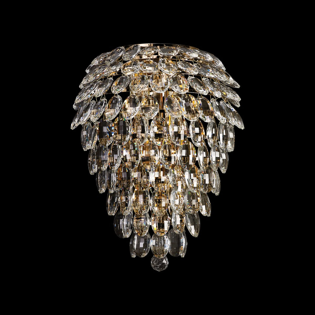 Diyas Coniston 6 Light Tall Wall Light in French Gold IP44