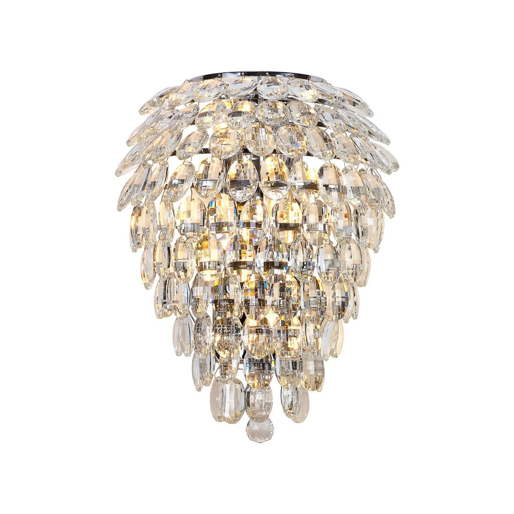 Diyas Coniston 6 Light Tall Wall Light in Polished Chrome IP44
