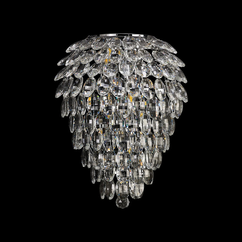 Diyas Coniston 6 Light Tall Wall Light in Polished Chrome IP44