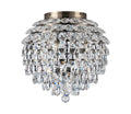 Diyas Coniston 8 Light Ceiling Light in Antique Brass IP44