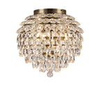 Diyas Coniston 8 Light Ceiling Light in Antique Brass IP44