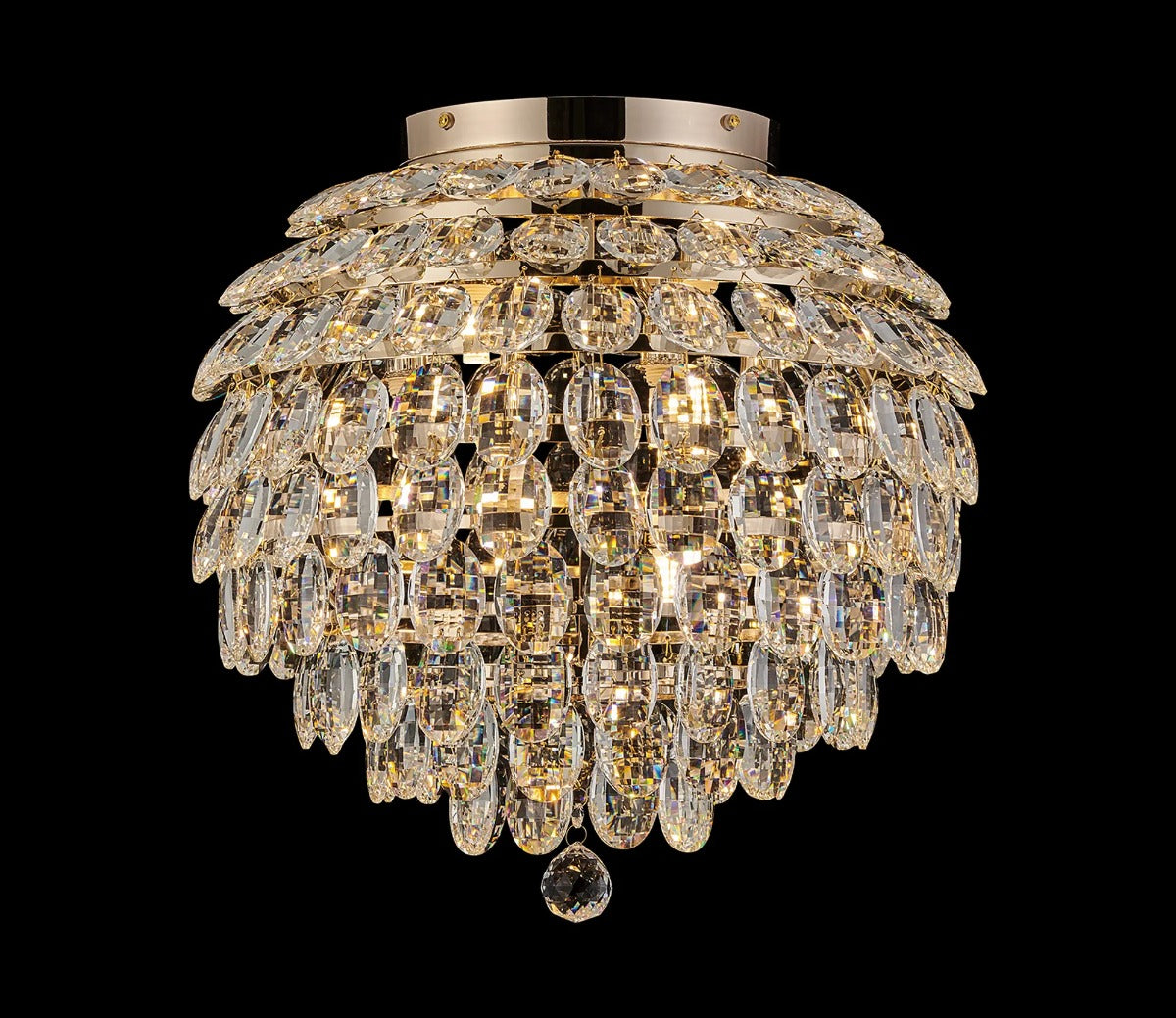 Diyas Coniston 8 Light Ceiling Light in French Gold IP44