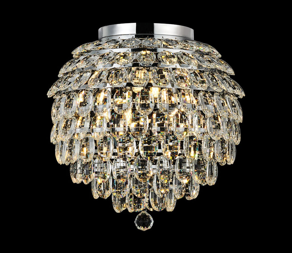 Diyas Coniston 8 Light Ceiling Light in Polished Chrome IP44