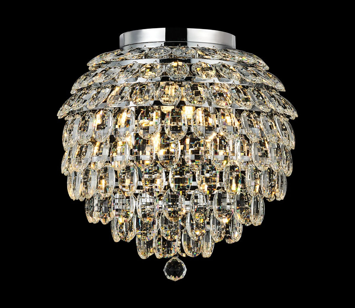 Diyas Coniston 8 Light Ceiling Light in Polished Chrome IP44