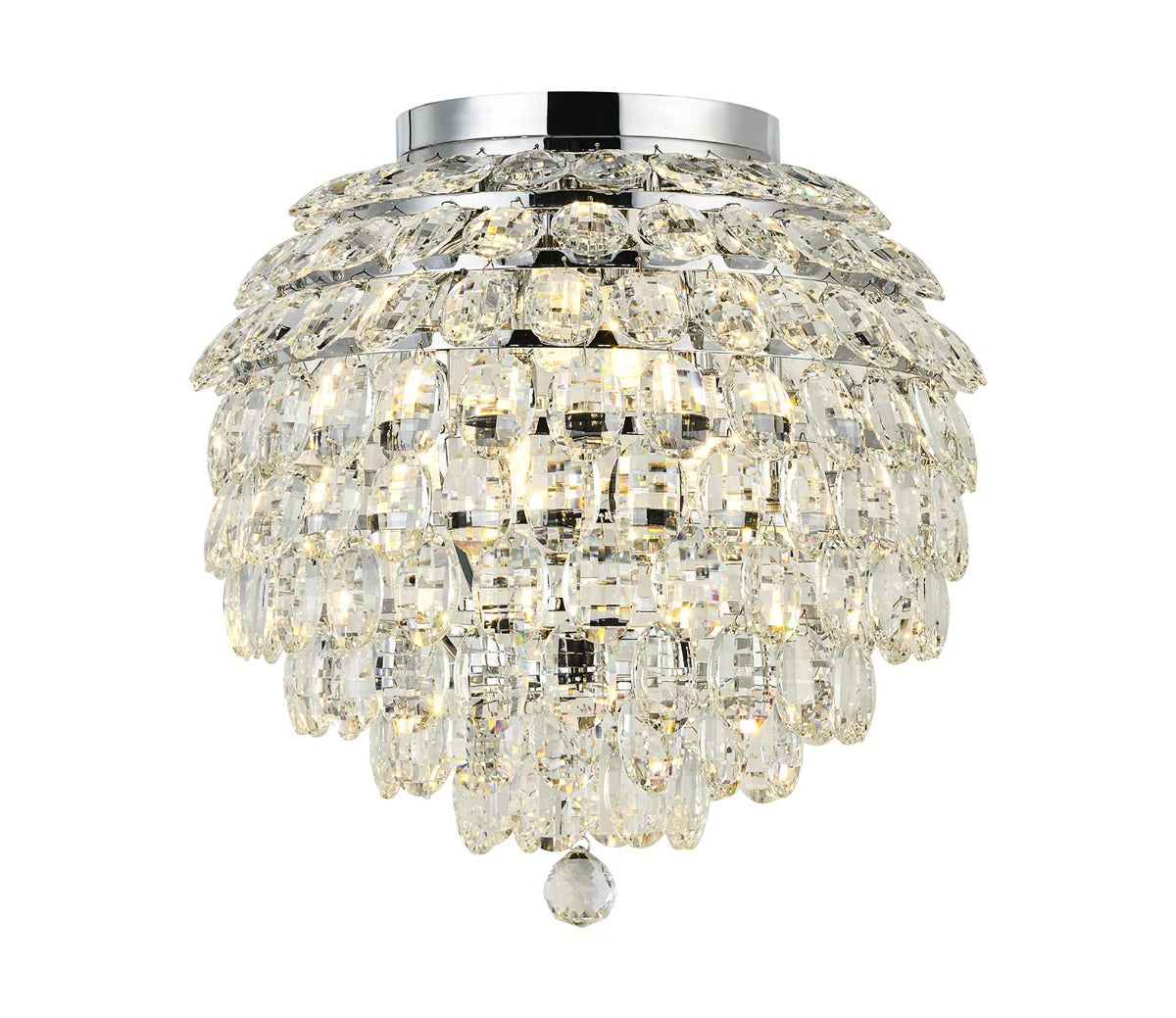 Diyas Coniston 8 Light Ceiling Light in Polished Chrome IP44