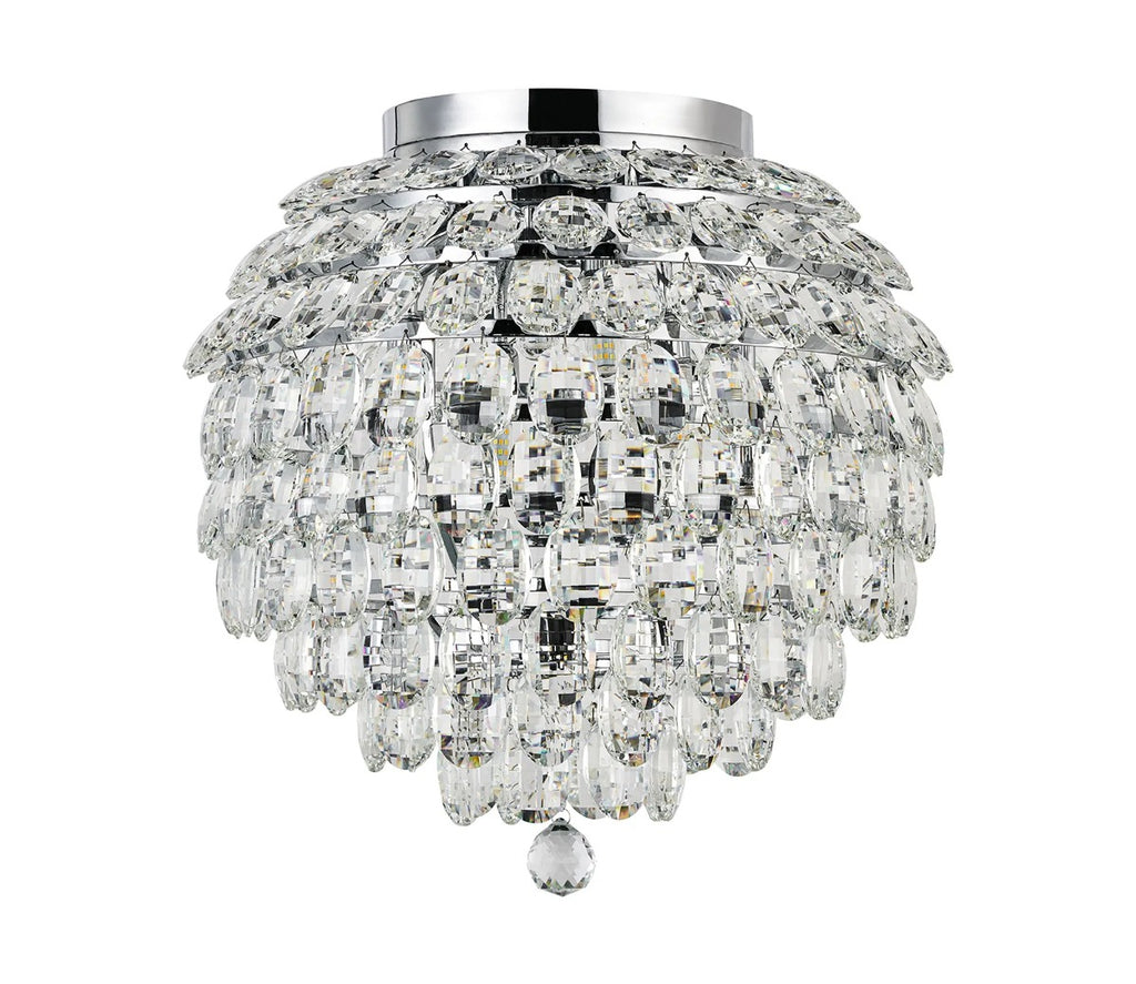 Diyas Coniston 8 Light Ceiling Light in Polished Chrome IP44