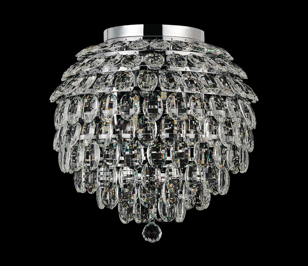 Diyas Coniston 8 Light Ceiling Light in Polished Chrome IP44