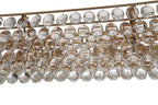 Diyas Coniston 8 Light Linear Bar Pendant Light in French Gold with Crystal