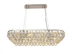 Diyas Coniston 8 Light Linear Bar Pendant Light in Polished Chrome with Crystal