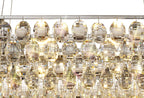 Diyas Coniston 8 Light Linear Bar Pendant Light in Polished Chrome with Crystal