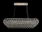 Diyas Coniston 8 Light Linear Bar Pendant Light in Polished Chrome with Crystal