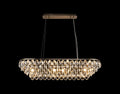 Diyas Coniston 8 Light Linear Pendant Light in Antique Brass