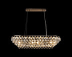 Diyas Coniston 8 Light Linear Pendant Light in Antique Brass