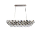 Diyas Coniston 8 Light Linear Pendant Light in Antique Brass