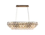 Diyas Coniston 8 Light Linear Pendant Light in Antique Brass