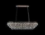 Diyas Coniston 8 Light Linear Pendant Light in Antique Brass