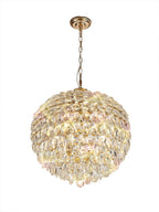 Diyas Coniston 9 Light Large Pendant Light in Gold with Crystal