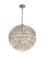 Diyas Coniston 9 Light Large Pendant Light in Polished Chrome with Crystal