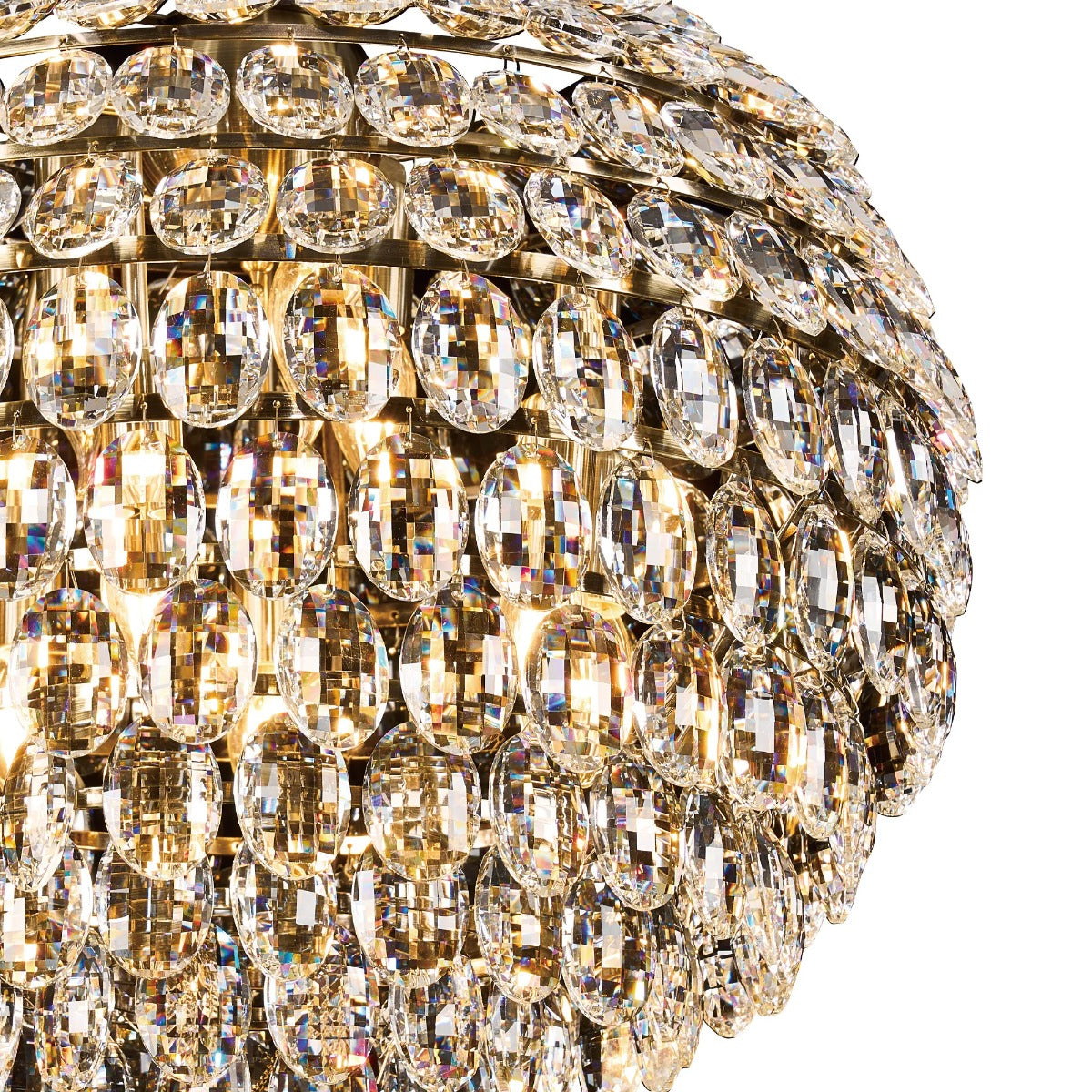 Diyas Coniston 9 Light Pendant Light in Antique Brass
