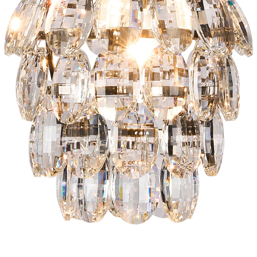 Diyas Coniston Pendant Light in Antique Brass and 5 Layers