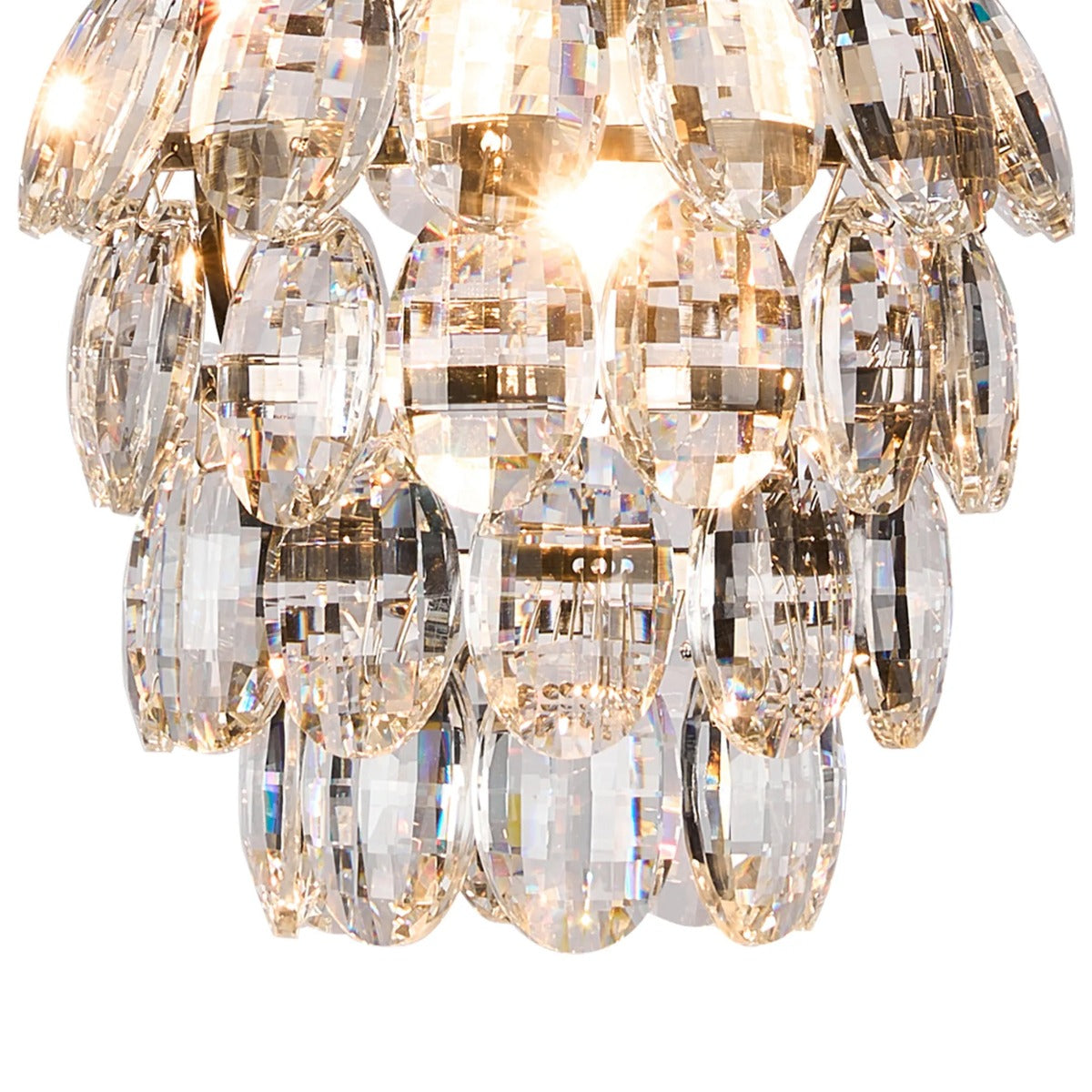 Diyas Coniston Pendant Light in Antique Brass and 5 Layers