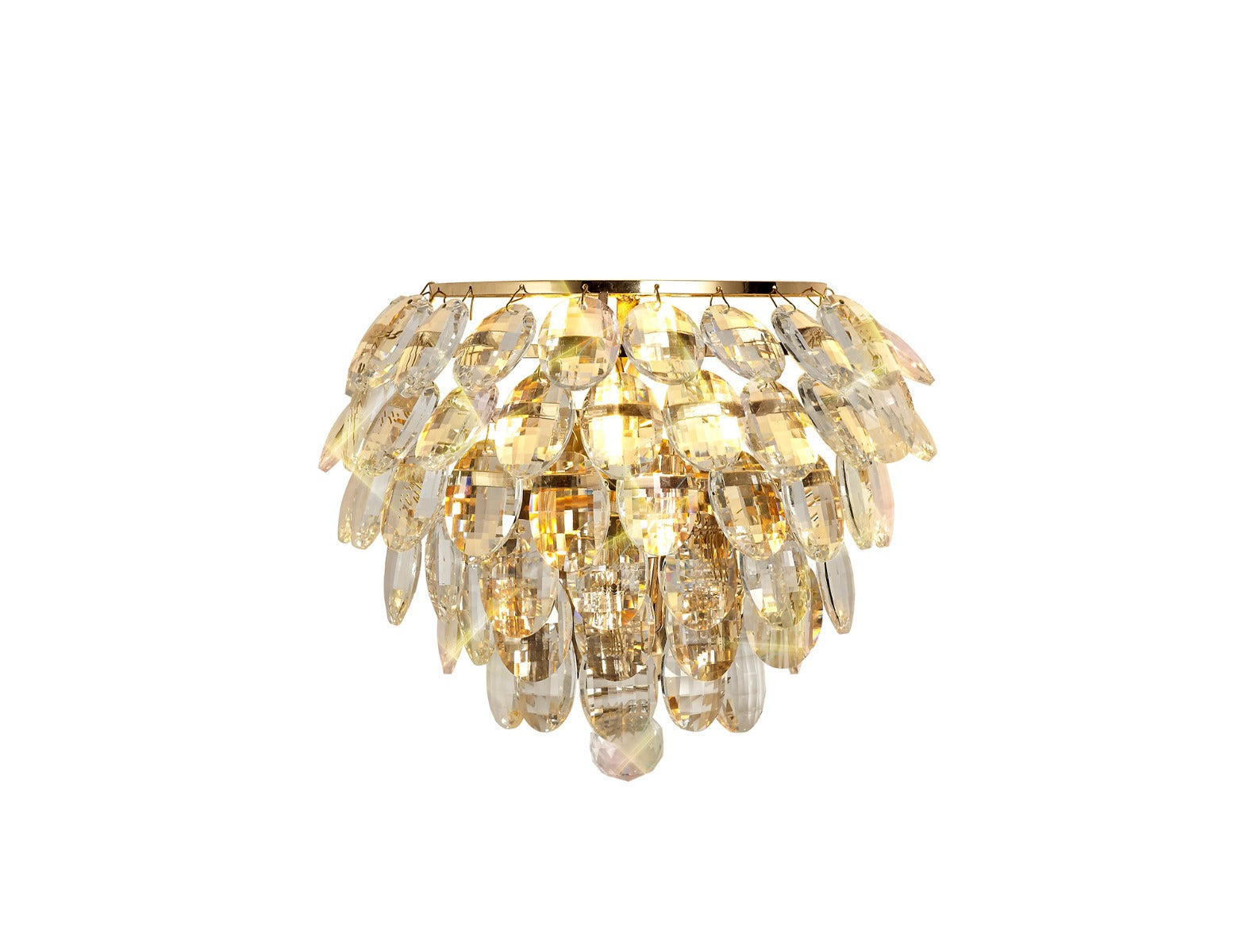Diyas Coniston Single Wall Light in Gold with Crystal