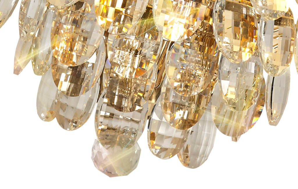 Diyas Coniston Single Wall Light in Gold with Crystal