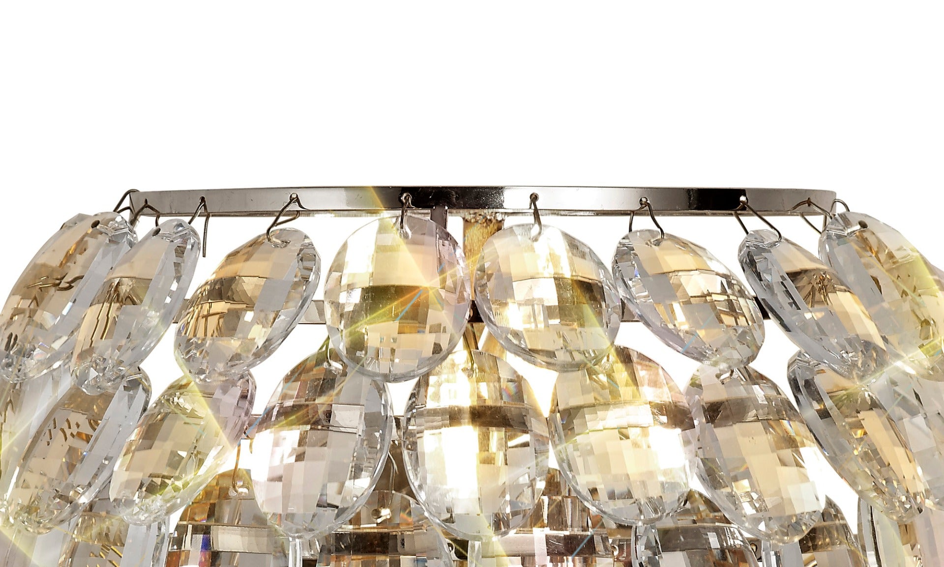 Diyas Coniston Single Wall Light in Polished Chrome with Crystal
