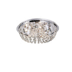 Diyas Cosmos 5 Light Flush Ceiling Light in Polished Chrome with Crystal