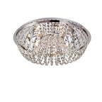 Diyas Cosmos 7 Light Flush Ceiling Light in Polished Chrome with Crystal