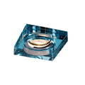 Diyas Crystal Bubble Square Recessed Downlight with Aqua Rim