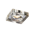Diyas Crystal Bubble Square Recessed Downlight with Clear Rim