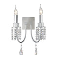 Diyas Crystal Double Wall Light in Polished Chrome