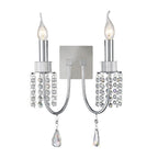 Diyas Crystal Double Wall Light in Polished Chrome